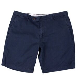 Spier & Mackay Navy Blue Cotton Chino Shorts Mens 38 Contemporary Fit Handmade